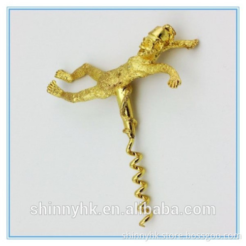 High quality metal monkey shape corkscrew screw for wedding favor SCC004